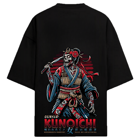 CURSED KUNOICHI - BOB WORLDS 220 GSM Oversized T-Shirt